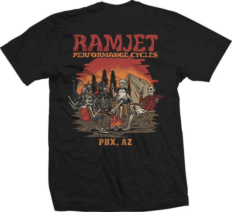 RAMJET CAMPFIRE T-SHIRT BLACK