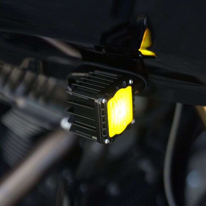 Shark Demon Selective Yellow LED Front Turn Signals for Road Glides