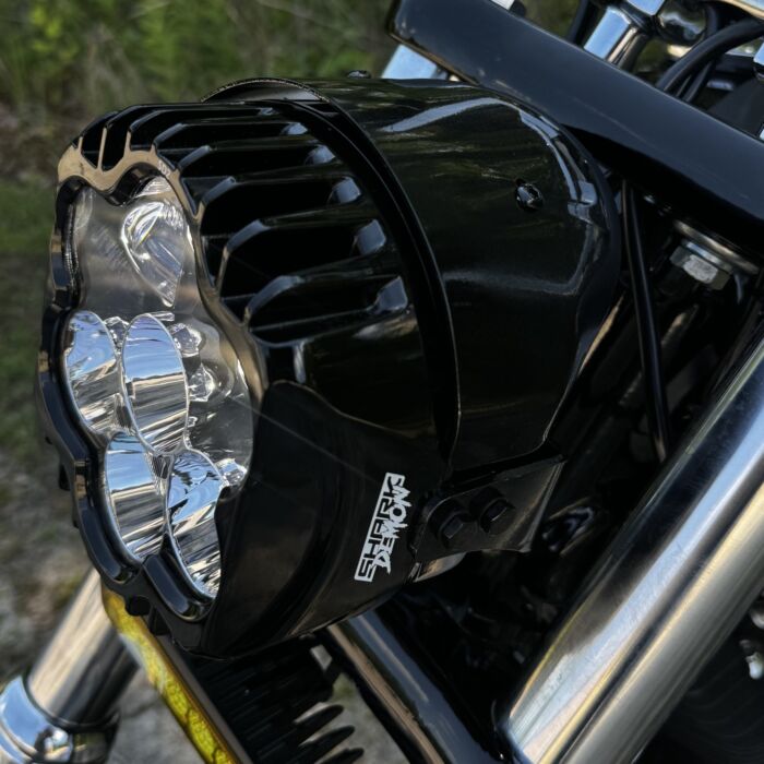 Shark Demon Headlight kit for Dyna, FXR, Softail, Sportster